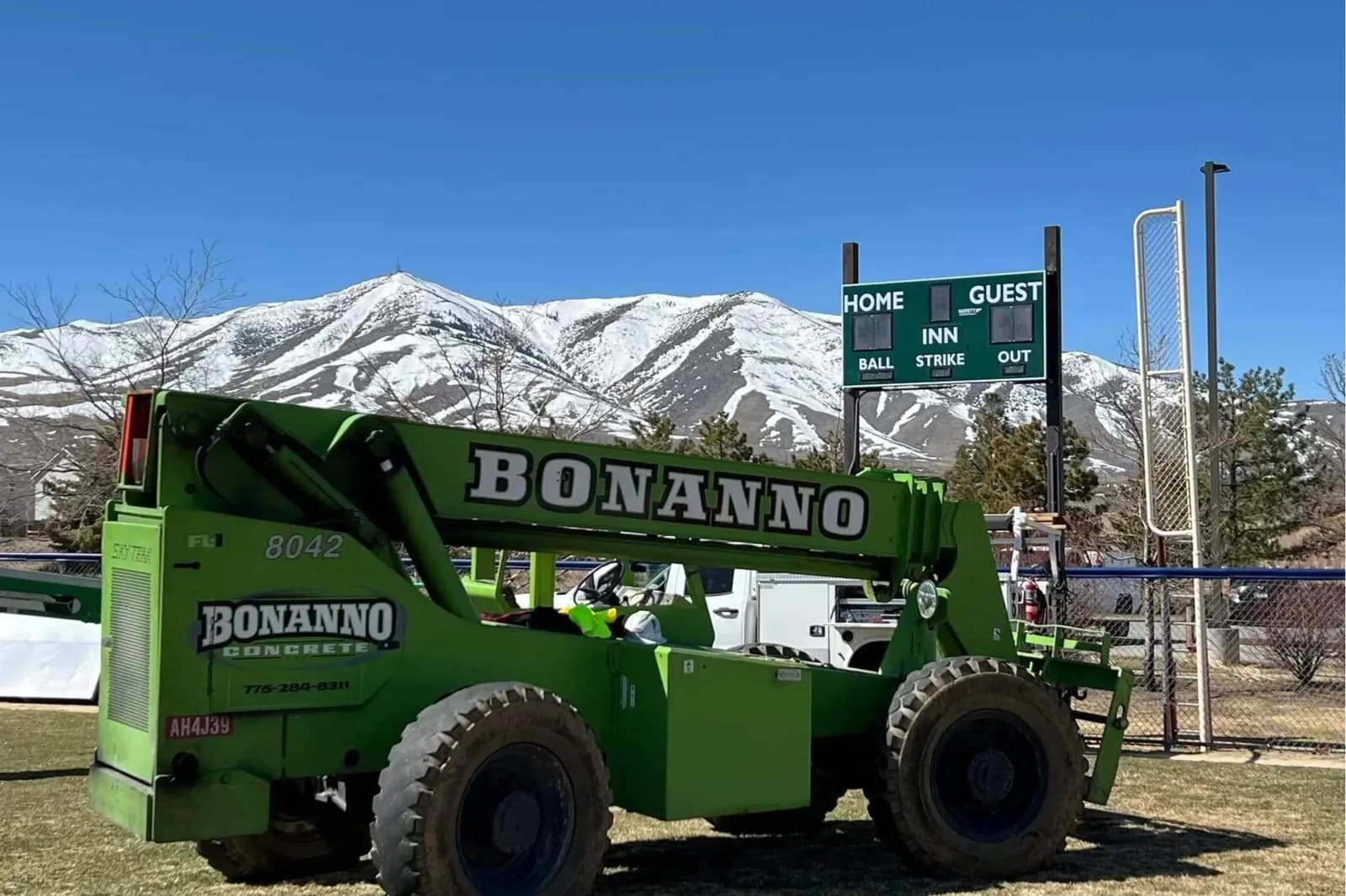 Bonanno Concrete community scoreboard sponsorship